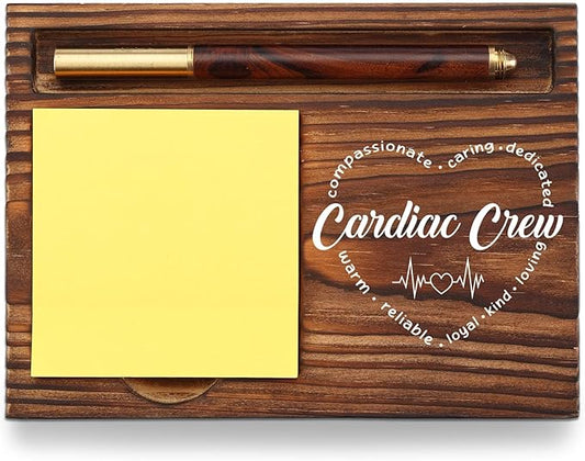 Cardiac Nurse Gifts Sticky Note Holder, Cardiology Cardiac Sonographer Doctor Appreciation Gifts, Cardiac Nurse Thank You Gifts, Cvicu ICU Nurse Week Gifts Desk Self-Stick Note Pad Holders TZP38