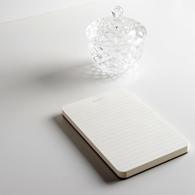 Elegant Desk Notepads for Professionals, Executive's Memo Pads, Minimalist, Gold Foiled, Lined, 5 Pack, 375 Sheets Total (75 Each), 6.3" x 3.9”, 80 GSM, Eco-friendly, FSC™ Certified