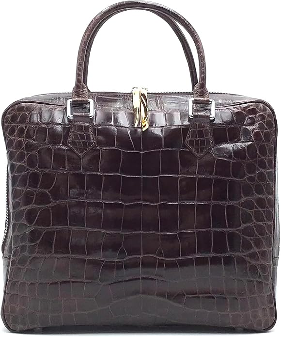 Masami Handmade Genuine Crocodile Leather Business Bag, Briefcase, Japanese brand, Leather bag