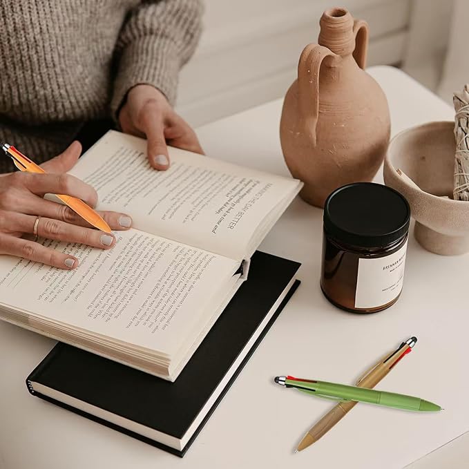 Multicolor Pen in One Multi Color Pen with Stylus Tip 4 Color Pen Nurse Accessories for Work Stylus Pens for Touch Screens 1.0mm Ballpoint Pen (9)