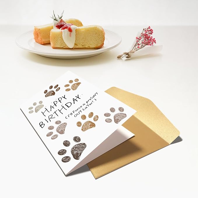 Chenive Funny Birthday Card for Dog Lovers - Cute & Happy Birthday Card for Dog Owners