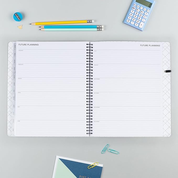 Blue Sky Aligned 2024 Weekly and Monthly Vertical Appointment Planner, 8.25" x 11", Heavyweight Cover, Semi Concealed Wirebound, Black (143590-24)