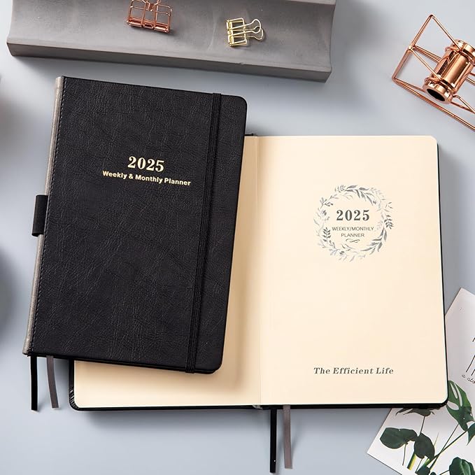 2025 Planner - Planner 2025 Weekly Monthly with Stickers, Jan 2025 - Dec 2025, 5.75" X 8.25", 2025 Calendar Planner, Premium Paper, Pen Holder, Inner Pocket, 40 Notes Pages