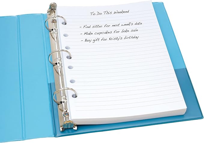 Avery Mini Binder Filler Paper, College Ruled, 5-1/2" x 8-1/2", 100 Sheets Per Pack, 4 Packs (14230)