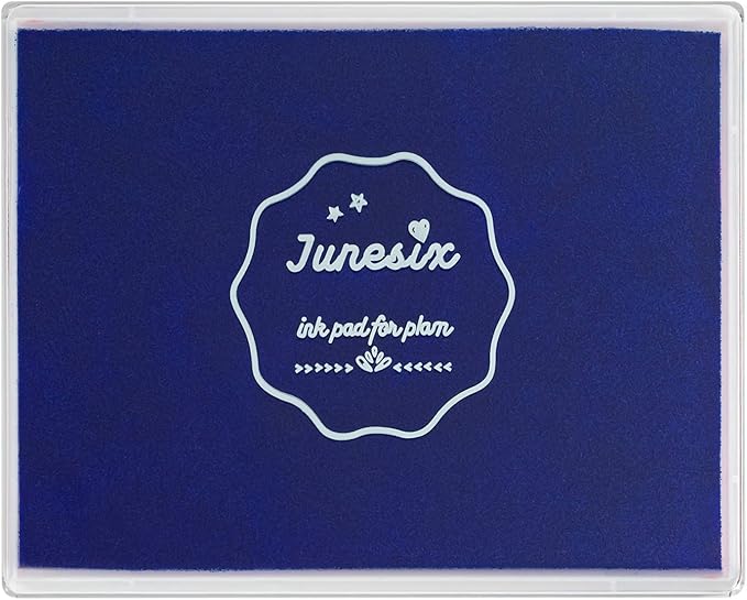 Ink Pad, 5x4'' Washable Stamp Ink Pad for Kids, Dark Blue
