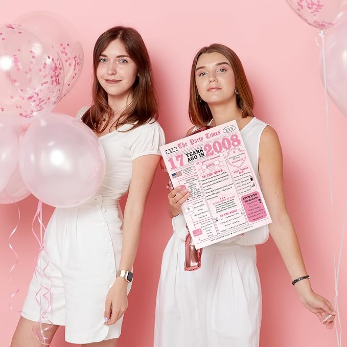 17th Birthday Decorations for Girls,17 Year Old Girl Birthday Gift Ideas,17th Bday Card,17 Year Old Bday Decorations for Daughter Granddaughter Niece