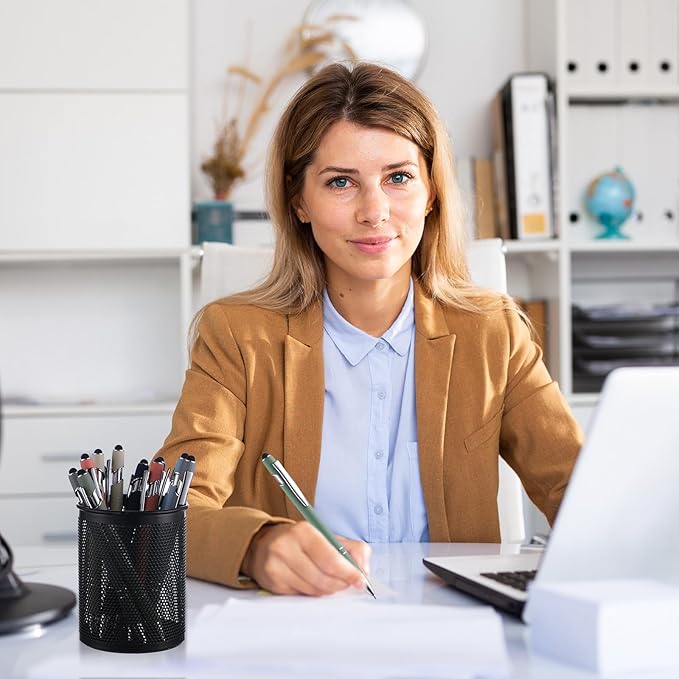 Zonon 12 Pieces Inspirational Pens Bulk Easter Basket Stuffers Motivational Quotes Ballpoint Pens with Stylus Tip Inspirational Gifts for School Office Teachers(Morandi,Boss Lady)