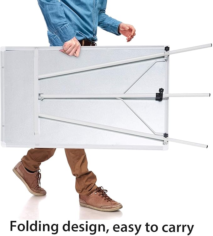 2 Pack Magnetic Whiteboard Easel 24" x 36"|Height Adjustable Dry Erase Board Tripod Office Presentation Board w/Flipchart Pad, Magnets & Eraser, White