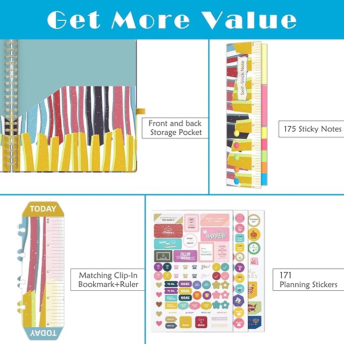 Weekly Planner Spiral Bound Jan. - Dec. 2024 Monthly Planners 2024-2025 8.5 x 11