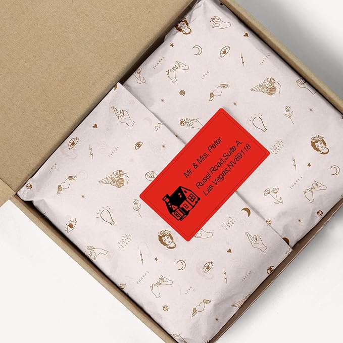 2.25" x 1.25" Red Direct Thermal Labels, Replacement for Self-Adhesive Address Shipping Barcode Thermal Stickers, Compatible with Rollo & Zebra Thermal Label Printer(1 Roll, 1000 Labels)