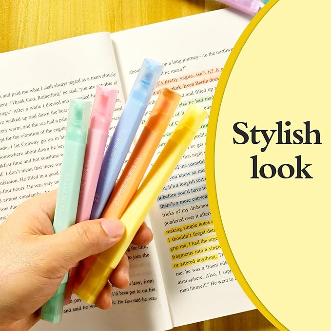 12 Pack Bible Highlighters and Pens No Bleed, Aesthetic Cute Highlighters, Highlighters Assorted Colors Quick Dry Marking Pen Study Journaling Office School Supplies (classical)