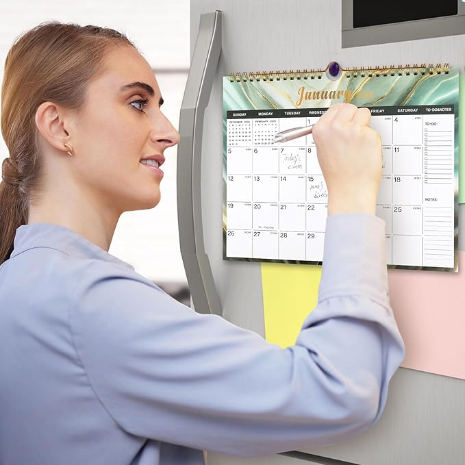 Lbylyhxc 2024-2025 Calendar - Includes July 2024 to December 2025-18 Monthly Wall Calendar 2024-2025, 11 x 8.5 Inches.Thick Paper with Julian Dates and Block for New Year and Christmas Presents (2024-2025 wall calendar veins)