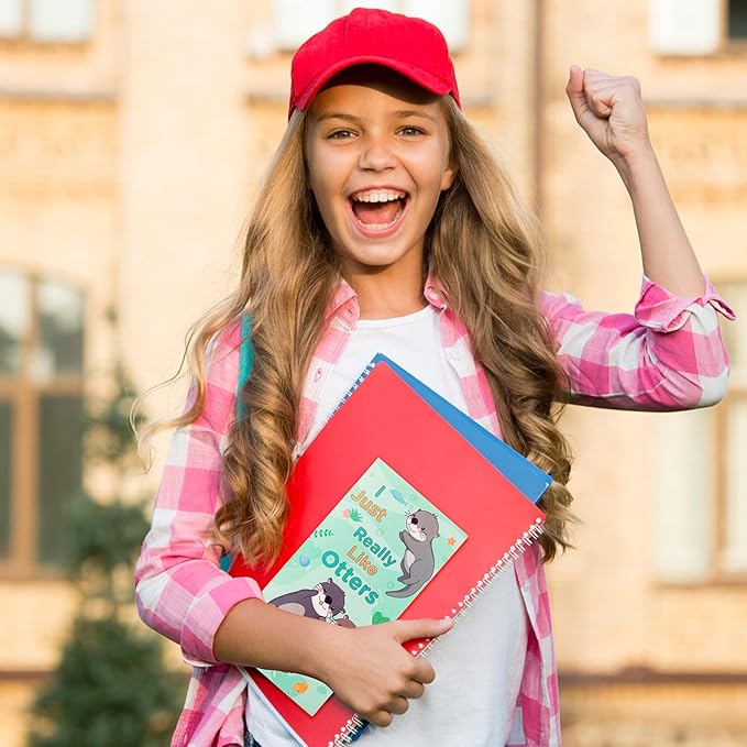 I Just Really Like Otters Sticky Notes Set, 550 Sheets, Cute Cartoon Otters Self-Stick Notes Pads Sea Animal Divider Tabs Bundle Writing Memo Pads Back to School Office Supplies Small Gift