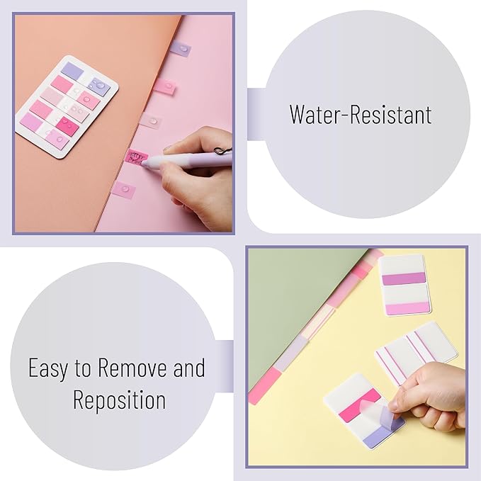 Mr. Pen- Sticky Index Tabs, 500 Pcs, 21 Sets, Colorful Sticky Tabs for Notebooks, Page Markers, Page Tabs for Binders, Page Tabs Sticky Tabs for Books, Notebook Tabs, Book Sticky Tabs for Notebooks