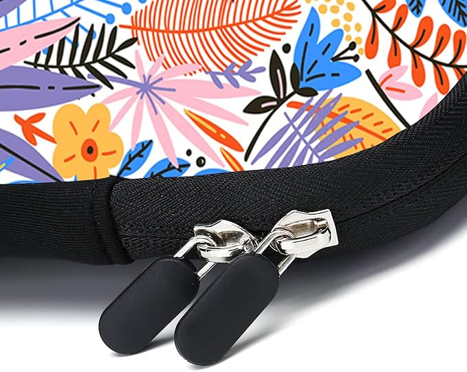 11.6" 12.2 inches Laptop Sleeve Chromebook Case Ultrabook Case Notebook Sleeve Tablet Case Neoprene Handle Sleeve for Men Women, Two Pockets Fit Apple MacBook Air Samsung Acer HP DELL(Flowers-1)