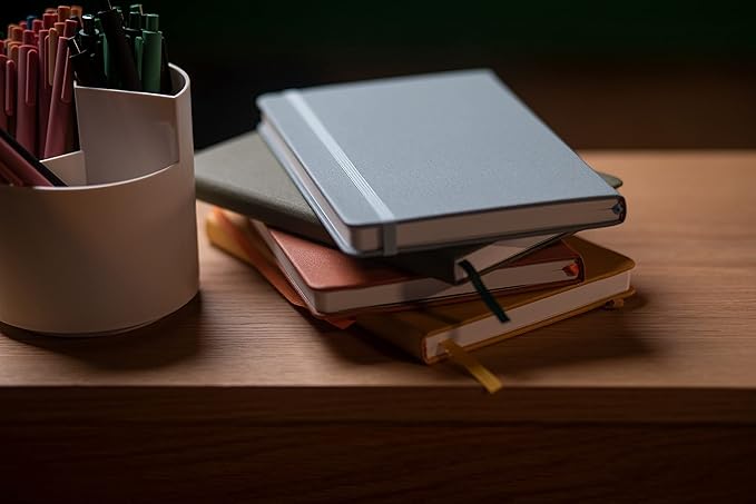 Hardcover Ruled Journal with Thick 100 gsm College Ruled Paper A5 size (8.3 inches x 5.4 inches) - Daily Writing Notebook Journal for Travel, School and Office Use - Diary Journal for Women and Men - Black