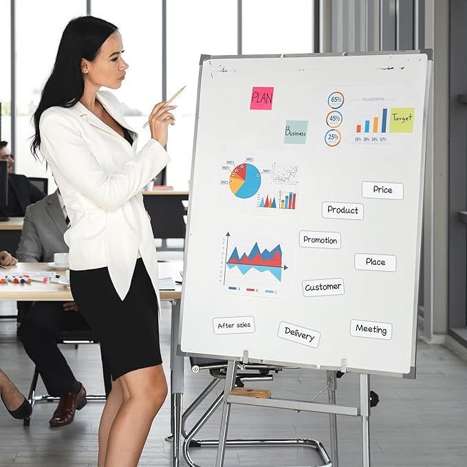 Colored Border Dry Erase Magnetic Labels 3.1x1.2 Inch, Reusable Magnetic Dry Erase Labels for Whiteboards,Pack of 40