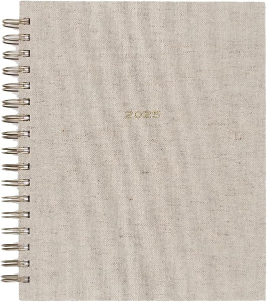 2025 Daily Weekly Christian Agenda Planner (Linen)
