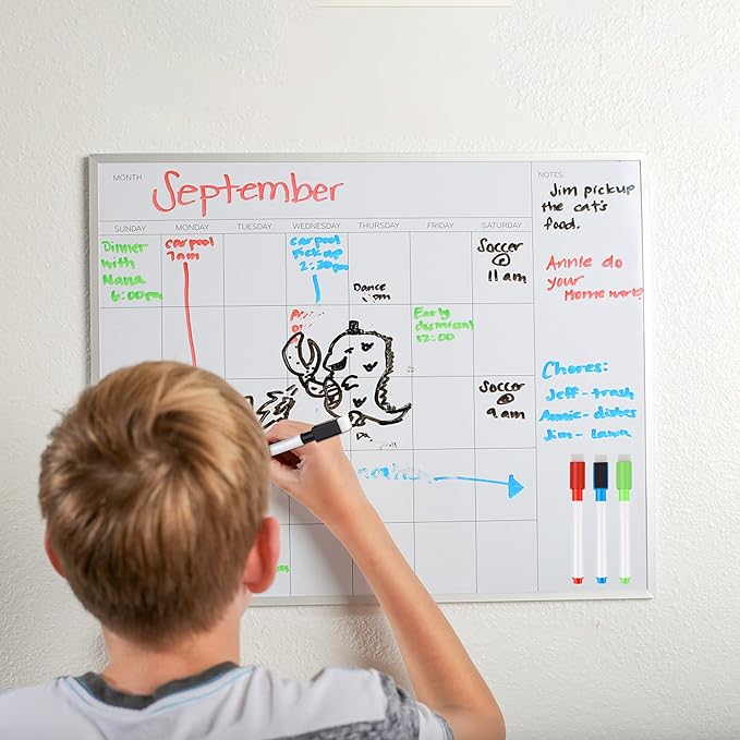 IHPUKIDI Magnetic Dry Erase Markers Fine Point Tip,Bulk Pack of 96, 8 Colors White board Markers Dry Erase Marker with Eraser Cap, Low Odor Whiteboard Markers, Thin Dry Erase Markers for Kids Teachers