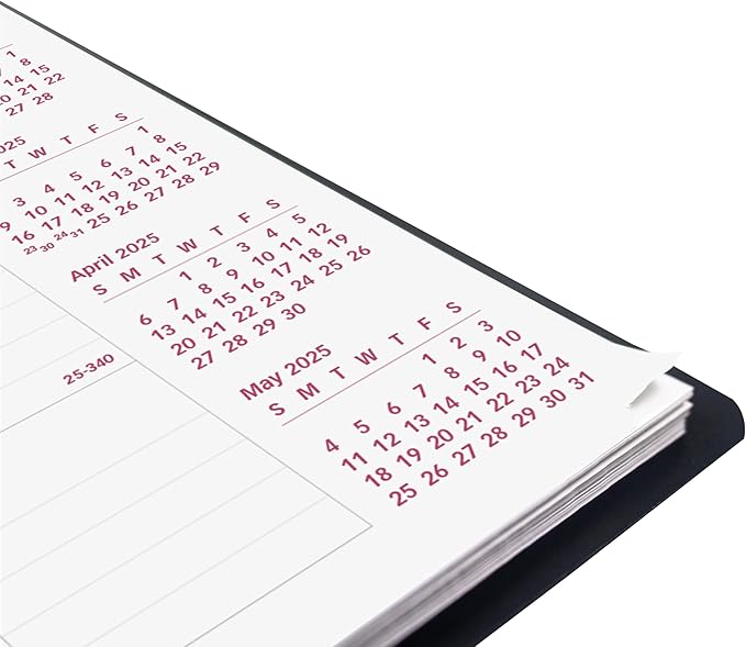 Brownline® 2025 Essential Monthly Planner, 14 Months, December 2024 to January 2026, Twin-Wire Binding, 8.875" x 7.125", Black (CB1200.BLK-25)