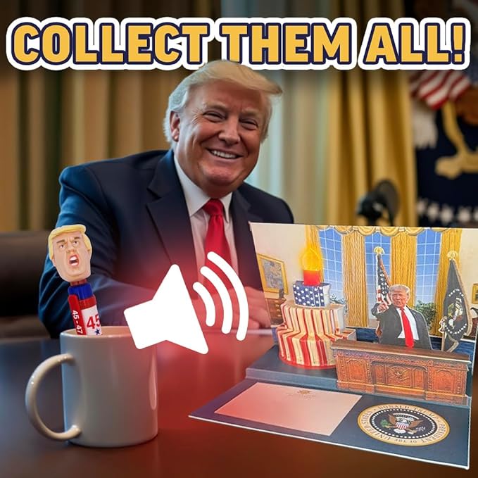 OUR FRIENDLY FOREST Talking Donald Trump Pen - 45-47 Victory Edition with 8 New Lines in His Real Voice - Patriotic Desk Gift for Husband