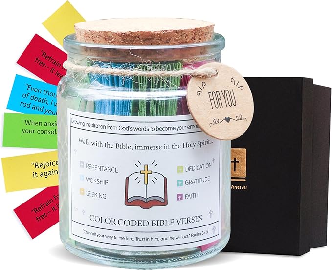 Bible Verse Jar,The Hope Jar Bible Verses,Religious Gifts for Women,Christian Gifts for Women Men,Scripture Prayer Cards Holy Jar,Faith Based Gift Religious Gift for Spiritual Connection