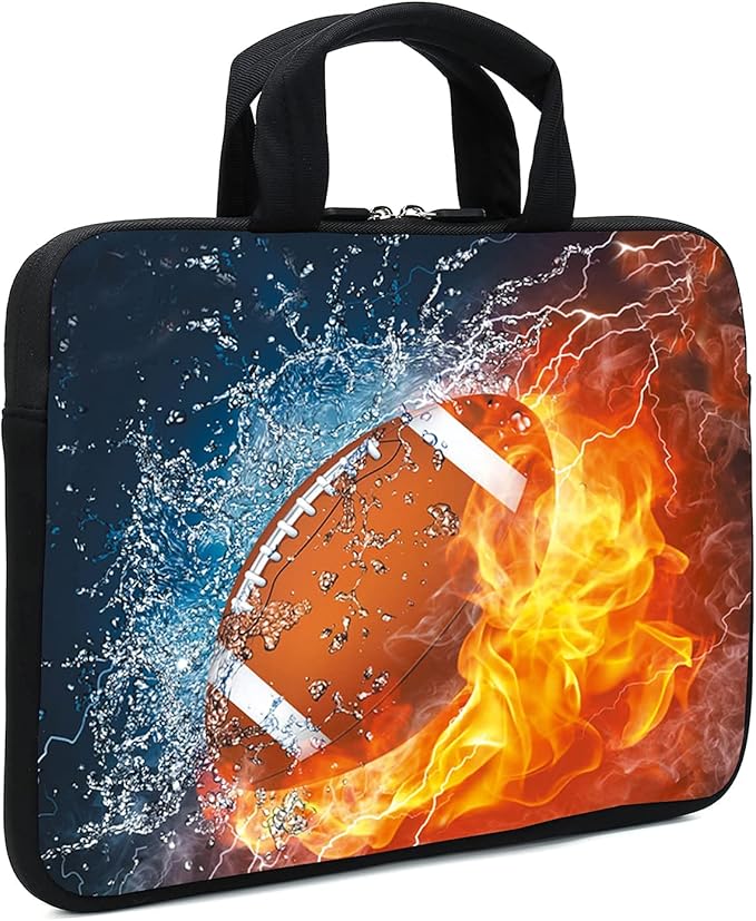 11.6 12 12.1 Inch Laptop Carrying Bag Protective Chromebook Case Pouch Netbook Notebook Ultrabook Bag Tablet Sleeve Cover Travel Briefcase with Handle for Men Women (Football)
