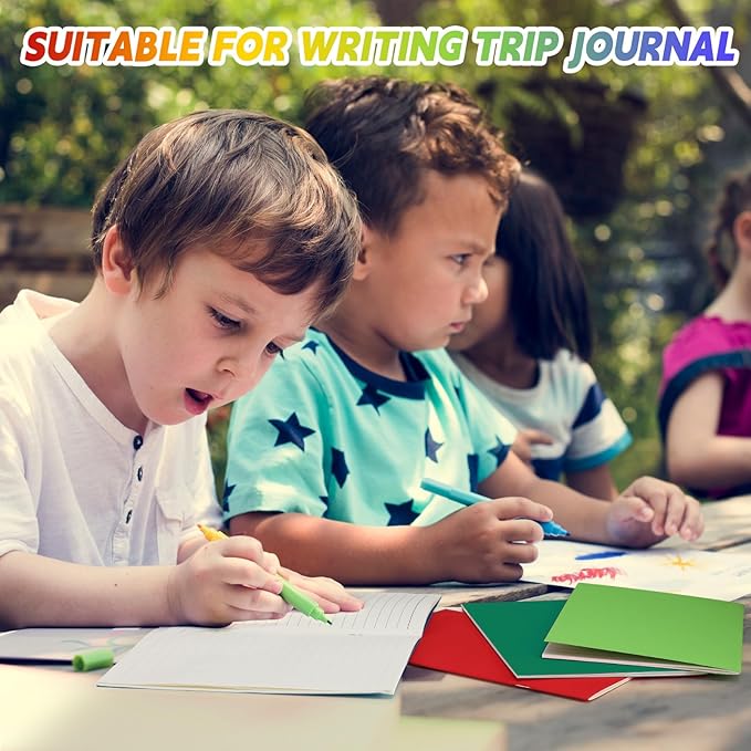 Gueevin 24 Pcs Blank Books for Kids to Write Stories Bulk Composition Notebooks Colorful Soft Cover Notebooks for Drawing Ruled Lined Journals Sketching Kindergarten Easter Gift (Stylish Colors)