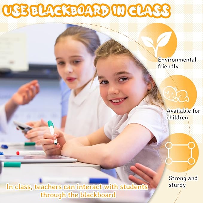 24 Pcs Small Slate Chalkboard Mini Chalk Board with Frames Mini Board Signs School Supplies for Classroom Home Office