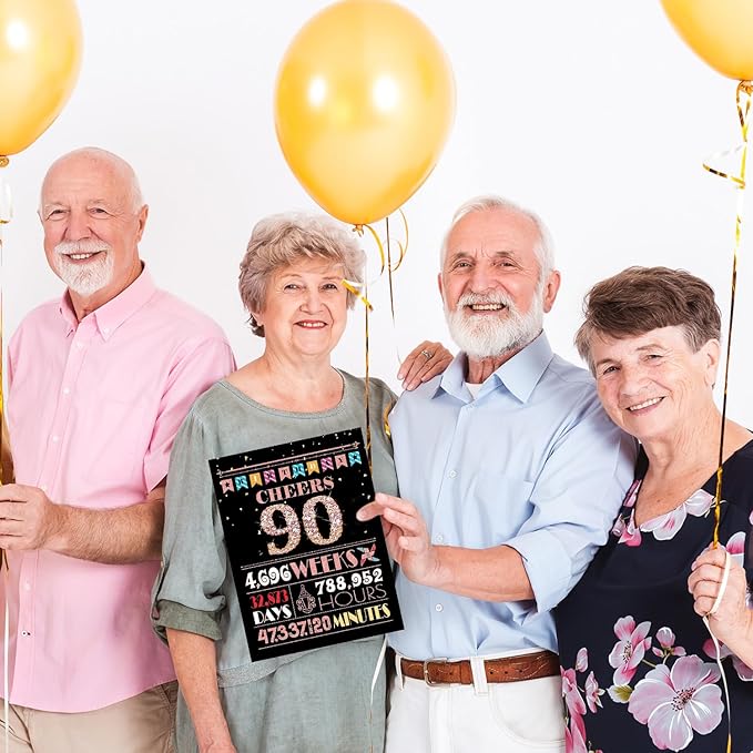 90th Birthday Card, 90th Birthday Decorations for Women, 90th Birthday Gifts for Grandma, Back in 1935 Birthday Card, Rose Gold