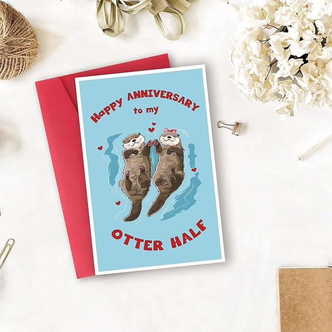 Anniversary Card Gift for Wife, Husband,Boyfriend or Girlfriend,Romantic Anniversary Card for Men Women,Wedding Anniversary Cards for Him Her,Love Card for Couple