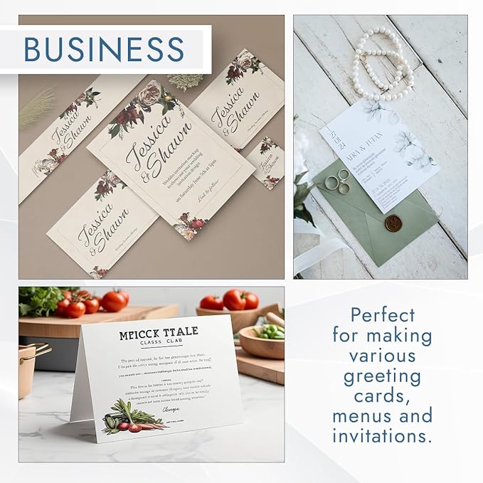 MOS Legal Cardstock Paper – 8.5” x 14”, 250 GSM, 110 Sheets – Heavyweight Off-White Cover Stock for Certificates, Menus, Legal Documents & Crafts – Smooth Finish, Printer-Friendly