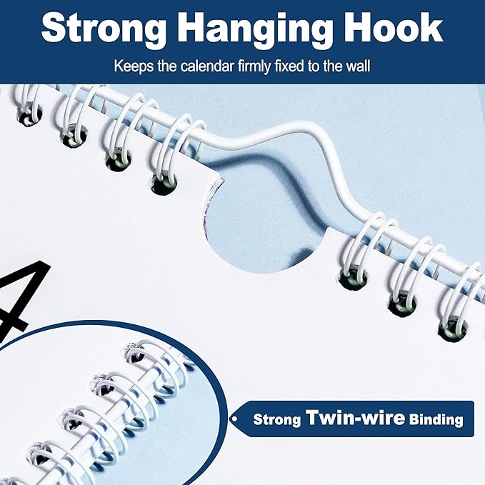 SUNEE 2025 Wall Calendar Large 22.75"x15.5" with Lines, 21 Month Calendar from Now to June 2026, Vertical Extra Large Monthly Calendar 2025 for Wall, Black