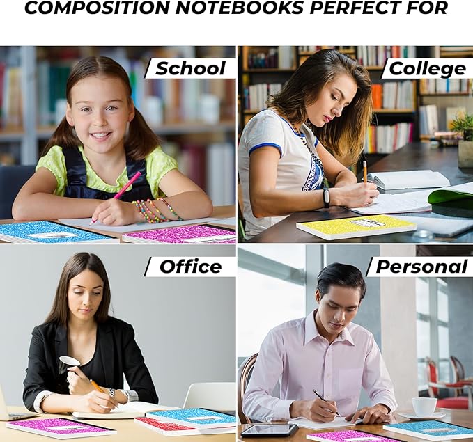 1000 Pack (Pallet) Composition Notebook Bulk, Graph Ruled, Pallet of Notebooks, 200 Pages (100 Sheets),8 x 5.75, Bulk Notebooks for School, Bulk Office Notebooks, 4-7 Days Transit