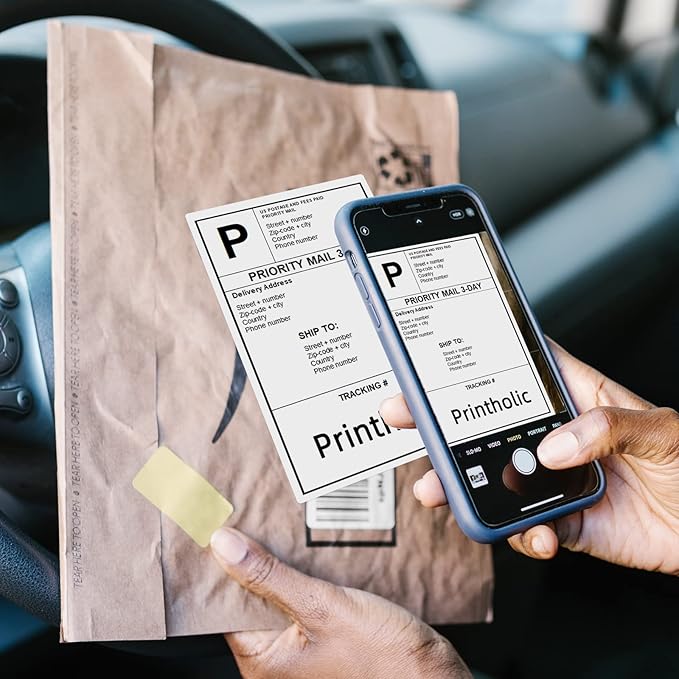 200 Half Sheet Self Adhesive Shipping Labels 8.5" x 5.5" Address Labels for Laser & Inkjet Printers - 100 Sheets, 2 Half Sheet Labels Per Page