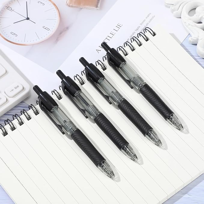 24 Pack Mini Ballpoint Pens Small Pocket 1.0mm Black Ink Pens Short Pen for Badge Office School Teacher Classroom Student Gifts
