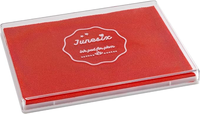 Ink Pad, 5x4'' Washable Stamp Ink Pad for Kids, Red