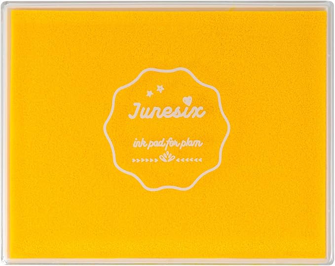 Ink Pad, 5x4'' Washable Stamp Ink Pad for Kids, Yellow