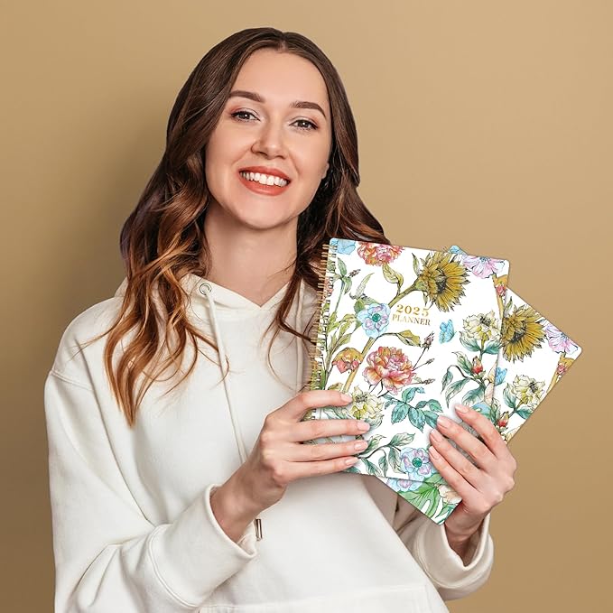 2025 Planner - Planner/Calendar 2025, Jan.2025 - Dec.2025, 8" x 10", 2025 Planner Weekly & Monthly Thick Paper, Perfect Daily Organizer - Art Floral