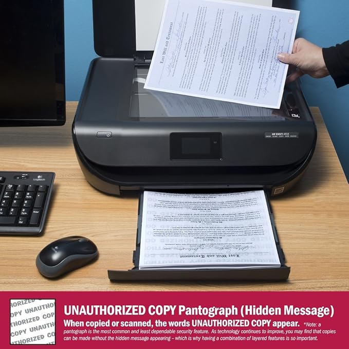 DocuGard Advanced Blue Multi-Purpose Security Paper, 7 Features, 8.5 x 11 Inches, 24 lb, 500 Sheets (04546)