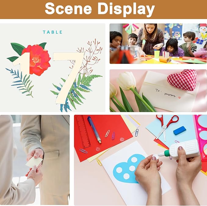 120 Sheets Beige Shimmer Cardstock 8.5 x 11 Off White Paper, 250gsm/92lb Premium Glossy Paper Card Stock for DIY Cards Making, Wedding Invitations, Anniversaries, Business Cards, Menus