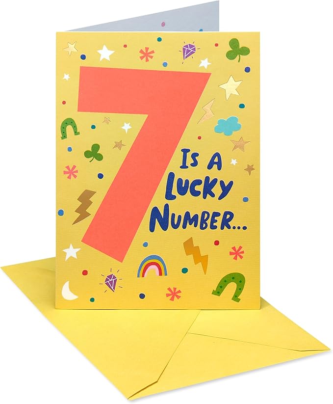 American Greetings 7th Birthday Card (Lucky to Know You)