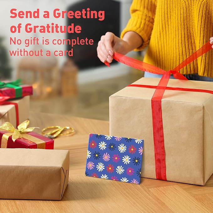 S&O Floral Note Cards and Envelopes Set of 24 - Blank sheets for Handwritten Messages - Floral All Occasion flyers Assortment Box with covers - Mix & Match Vibrant Notecards and decor Envelopes Set