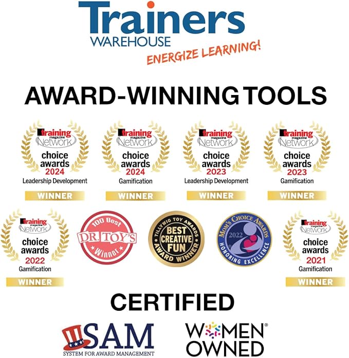 Trainers Warehouse Premium Handheld Whiteboard | Sturdy Double-Sided Dry-Erase Board with Handle | Ideal Teaching Prop for Classrooms & More (5.9" x 7.75")