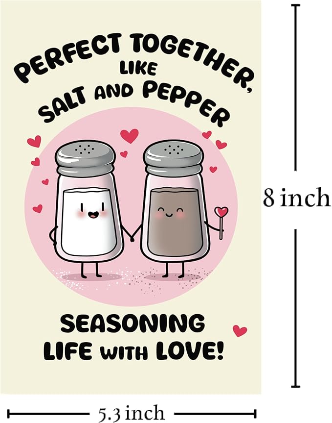 Cheerin Anniversary Cards for Him and Her - Sweet Romantic Greeting Card with Envelope - Birthday Cards for Husband Wife Girlfriend or Boyfriend