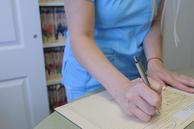 Zebra F-402 Ballpoint Stainless Steel Retractable Pen, Fine Point, 0.7mm, Blue Ink, 2-Count