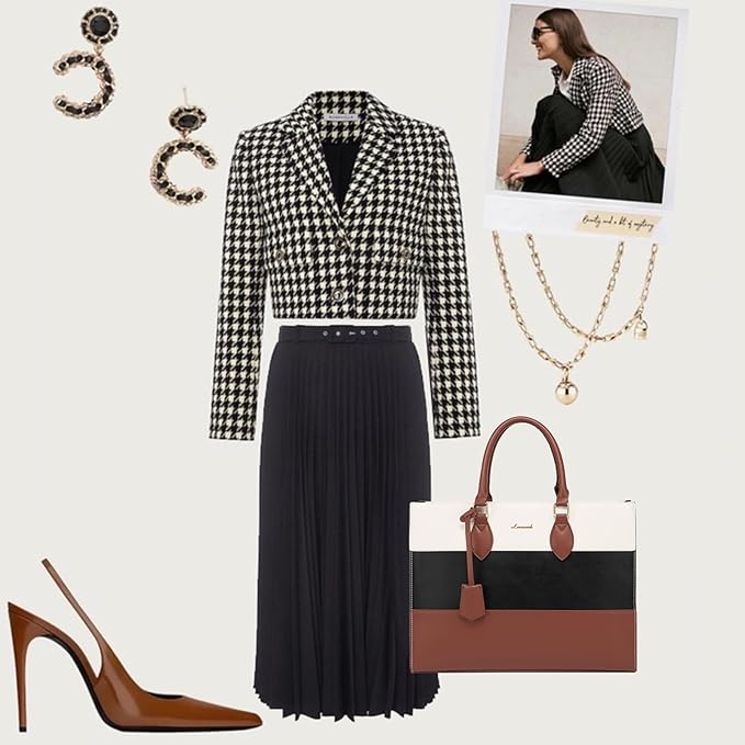 LOVEVOOK Laptop Tote Bag for Women, Work Totes Business Office Computer Briefcase with Clutch Purse