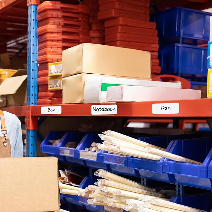 Dry Erase Magnetic Labels 3.1x1.2 Inch White, Reusable Magnetic Dry Erase Labels for Whiteboards,Pack of 40