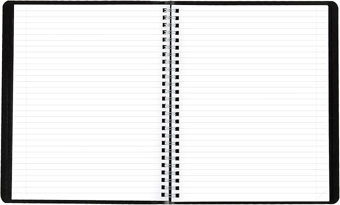 Brownline® 2025 Essential Monthly Planner, 14 Months, December 2024 to January 2026, Twin-Wire Binding, 8.875" x 7.125", Black (CB1200.BLK-25)