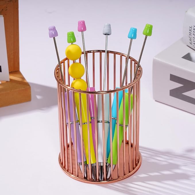 jiebor 30Pcs Beadable Pens Plastic Bead Pen Black Ink Ballpoint Pens Diy Pens Cute Cool Pens for Teacher Bridal Women Men Graduation Gift Office Supplies